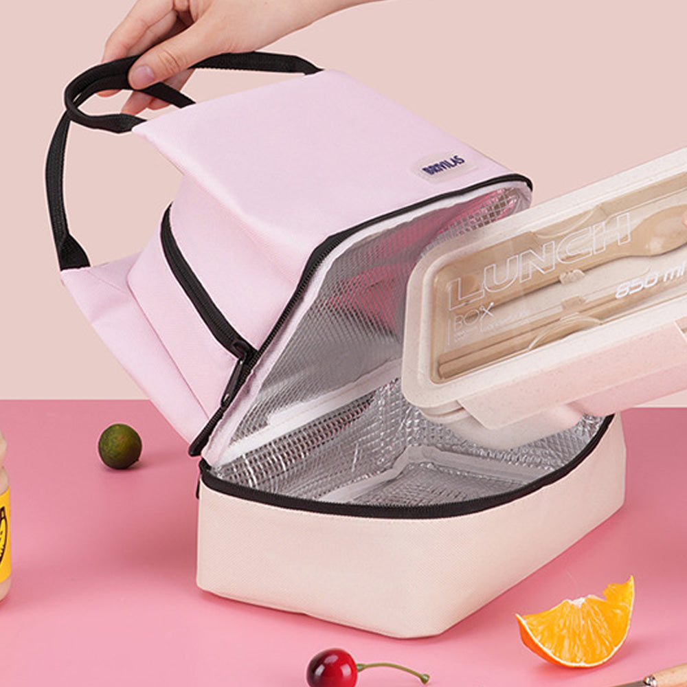 バイカラーお弁当バッグ