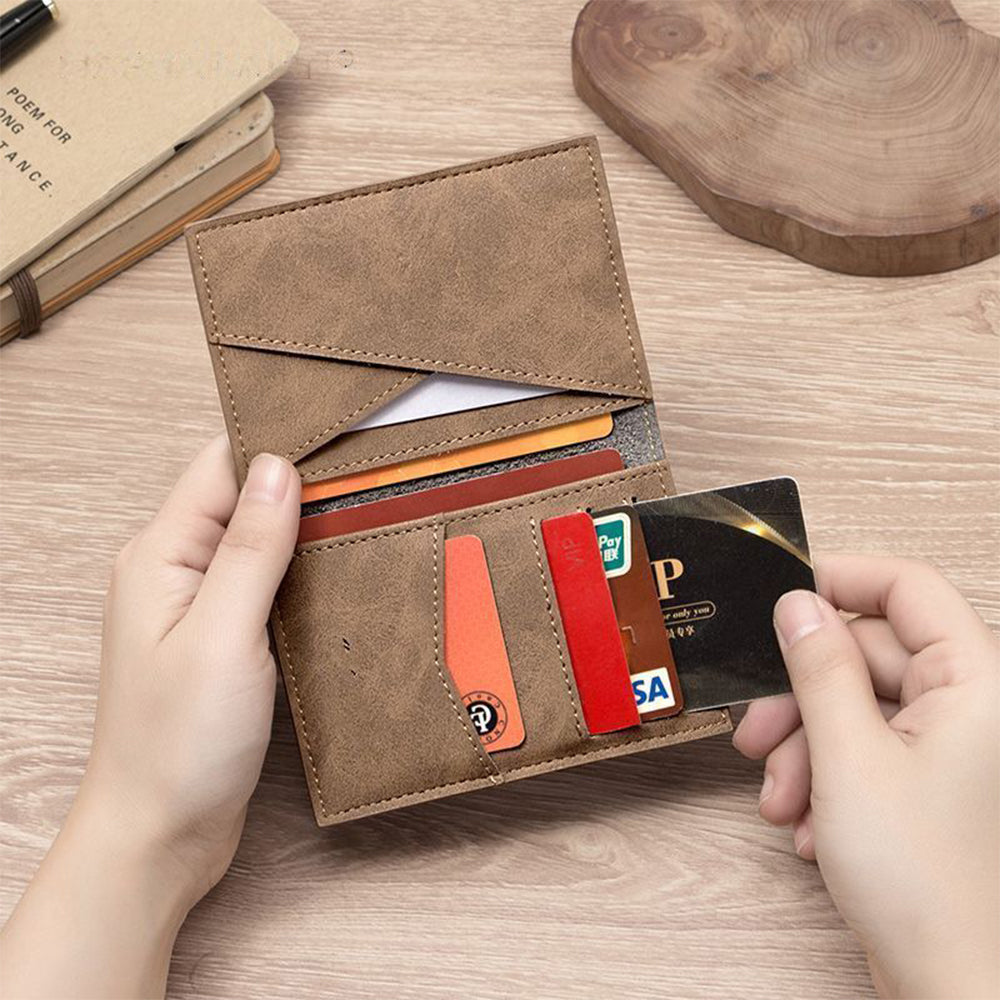 スエードカードケース