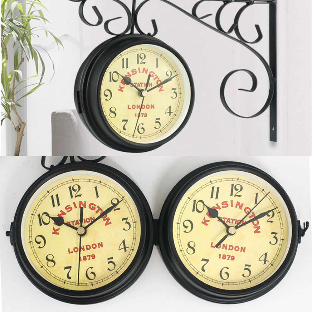 両面壁掛け時計